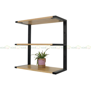 KTT68011-Ferro Simple <b>Wall</b>-<b>Mounted</b> Iron <b>Shelf</b> 68x27x60 (cm) for Living Room Space - Product Image 1