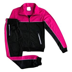 RTS Seller Ensemble de pantalons de jogging à capuche zippés à motif contrasté pour femmes Vêtements de sport légers Survêtement athlétique - Product Image 2