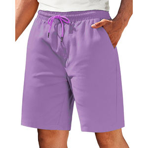 Vêtements de plage Taille élastique Respirant Confortable Quotidien Loose Street Style Front Casual Short avec ceinture élastique à cordon de serrage - Product Image 1