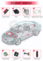 Kit de Conversión de Gas para Automóviles ACT, Cilindro de GNC, Kit de Servicio de Presión de Combustible de Gas de 4 Cilindros, Conversión a GNV