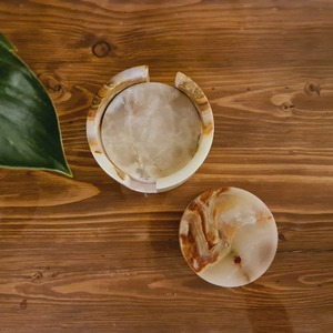 Round Marble <b>Coasters</b> Set Natural Stone <b>Drink</b> <b>Coasters</b> Wholesale - Product Image 4