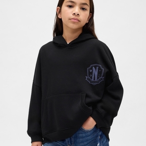 Sweat à capuche chaud pour enfants, polaire doux, tenue décontractée pour filles, vêtements confortables pour tous les jours, vêtements d'hiver tendance, haut élégant - Product Image 5
