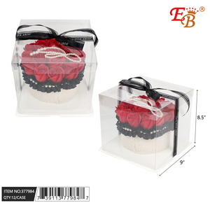 12ชิ้น /cs กุหลาบกับไข่มุกในกล่องของขวัญ9 "x 8.5" อุปกรณ์สำหรับวันวาเลนไทน์ - Product Image 1