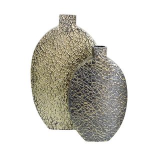 แจกันดอกไม้โลหะสำหรับตกแต่งทำด้วยมือแจกันโต๊ะศิลปะทำมือสไตล์โมเดิร์นหรูหราสำหรับโฮมออฟฟิศ - Product Image 2