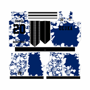 Uniforme de Baloncesto Sublimado con Diseño Personalizado OEM, 100% Poliéster, Tejido de Malla, Conjunto de Camiseta y Pantalones Cortos de Verano - Product Image 2