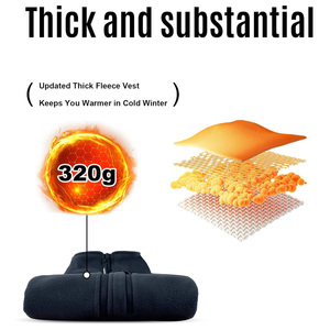 Chalecos de lana de senderismo personalizados para hombre con impresión de etiqueta de logotipo bordado personalizado para equipo al aire libre o uniforme de empresa - Product Image 6