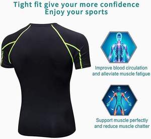 Camiseta de Compresión para Hombre al por Mayor: Camiseta Deportiva de Manga Corta de Secado Rápido para Correr y Entrenamiento Físico - Product Image 6