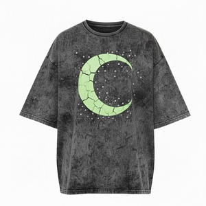 Camiseta Personalizada de Alta Calidad con Diamantes Brillantes, Logotipo con Pedrería, Estampado Gráfico, Manga Corta, 100% Algodón para Hombre - Product Image 1