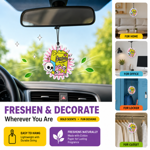 Toplu Özel Karikatür Sevimli Koku Kartı Güçlü Yeni Araba Kokusu Vanilya Asılı Koku Giderici Yağ Araba Hava Ferahlatıcı Seti - Product Image 5