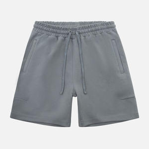 Shorts de sport en coton pour hommes, taille mi-haute, séchage rapide, décontractés, pour l'entraînement physique, avec poche, imprimé, cordon de serrage, fente, ajustés, pour la natation - Product Image 1