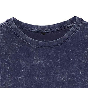 T-shirts personnalisés pour hommes délavés à la pierre Coupe surdimensionnée en polyester/coton - Product Image 3