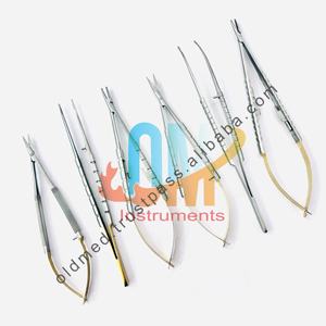 Juego de 6 Instrumentos de Microcirugía Castroviejo Premium: Tijeras, Portaagujas, Pinzas, Acero Inoxidable de Grado Médico |   OldMed - Product Image 6