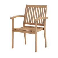 Fauteuils en bois d'acacia massif OEM, qualité supérieure, couleur naturelle traditionnelle, pour extérieur, salle à manger, jardin, café, fête, patio, restaurant