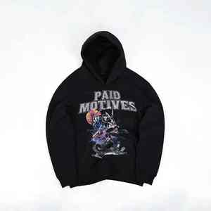 Sudaderas Extra Grandes de Diseño con Logotipo Personalizado, Estilo Desgastado, con Pedrería de Lujo - Product Image 1