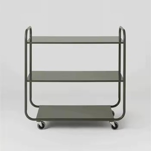 Easy Portable Hoteles y restaurantes Bar Mesa 2 Tier Display Storage Metal Serving Trolley Los mejores precios - Product Image 4