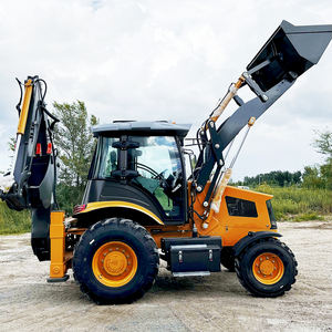 รถตักดิน4x4ล้อเครื่องบดแบบถัง4in1ฟันแบคโฮปลายด้านหน้ารถตัก - Product Image 1