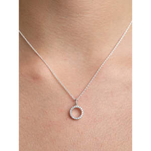 Collar con Colgante de Círculo de la Vida en Plata de Ley 925 CLARA, Chapado en Rodio con Circonita, Joyería Moderna en Oro Rosa para Compromiso - Product Image 6