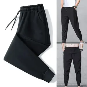 2024 nuevos pantalones con cordón de secado rápido para hombre, pantalones deportivos de verano para correr, pantalones de chándal Cargo, ropa de calle de pana, servicio medio OEM disponible - Product Image 3