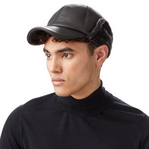 Gorro de Béisbol Unisex de Lana de Invierno de Primera Calidad de Winnipeg, de Cuero y Borrego, Transpirable, Impermeable, Cálido para Exteriores - Product Image 5