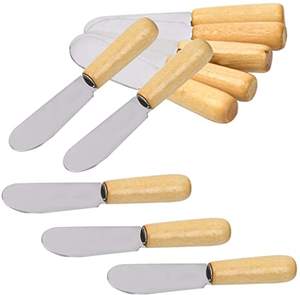 Xyj couteau à beurre en acier inoxydable, avec manche en bois, trancheuse à fromage, outils à découper - Product Image 1