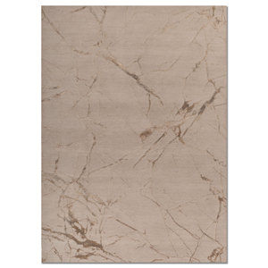 Alfombra Urban Pause Esk-302 de Lana y Seda de Bambú, Anudada a Mano, con Patrón Abstracto para Sala de Estar, Pasillo, Habitación Juvenil - Rectangular - Product Image 1