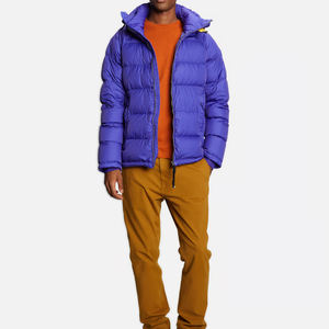 Blousons d'hiver de haute qualité pour hommes, en toile, col montant, fermeture éclair longue, décontractés, unis, design personnalisé, fabriqués au Pakistan - Product Image 2