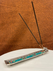 Soporte de barra de incienso Chapado en plata con forma de rectángulo hecho a mano para artesanía de Metal duradero para decoración del hogar - Product Image 5