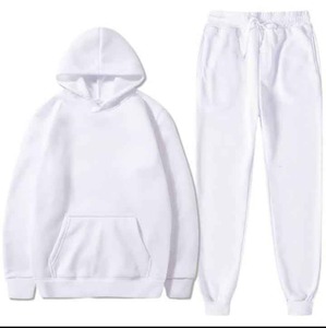 Ensemble pantalon de survêtement et sweat à capuche unisexe avec logo imprimé bouffant personnalisé - Product Image 3