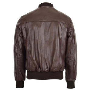 Fitted Leather Bomber Jacket With Comfortable Liner <b>Heavy</b> <b>Duty</b> <b>Zipper</b> And Custom Design Options For Your Brand - Product Image 5