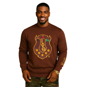 Sudadera con Escudo de Iota Phi Theta, 100% Algodón, Felpa, Bordado Premium de Chenilla, Ropa de Fraternidad Griega para Hombre, Estilo Casual - Product Image 1