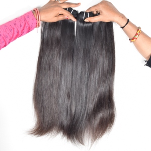Sin procesar, sin enredos, cutícula alineada, cabello indio crudo, templo rizado, recto, virgen joven, paquetes baratos, cabello humano del vendedor - Product Image 1