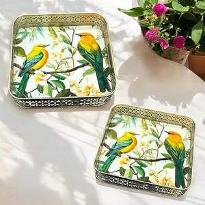 ถาดเสิร์ฟโลหะงานฝีมือแบบดั้งเดิม สำหรับคนรักงานตกแต่งบ้านทำมือ ถาดโลหะหนา แข็งแรง ทนทาน ให้ประสบการณ์การเสิร์ฟที่มั่นคง - Product Image 1