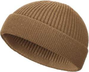 Gorro de punto acanalado grueso, accesorio de ropa de calle clásica de tacto suave y cálido para hombres y mujeres, uso diario acogedor y elegante - Product Image 1