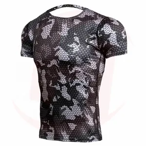2026 New Design High Quality Short Sleeve <b>Men</b> <b>Rash</b> <b>Guards</b> Customized Design Compression Tops Wholesale <b>Rash</b> <b>guards</b> For Sale - Product Image 2