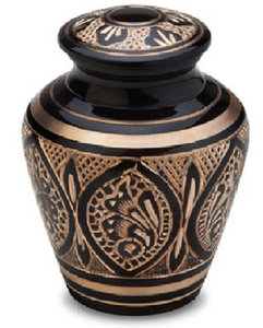 Cremation <b>Urn</b> For Human Ashes Adult Memorial Funeral Vase with Secure Lid Handcrafted <b>Large</b> Metal <b>Urns</b> - Product Image 1