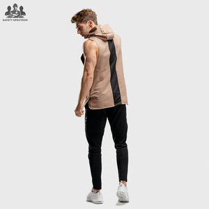 Hoodie d'hiver sans manches pour homme, 100% coton, solide |   Veste de sport respirante OEM pour l'entraînement |   Source d'usine 2026 Dernières nouveautés - Product Image 3