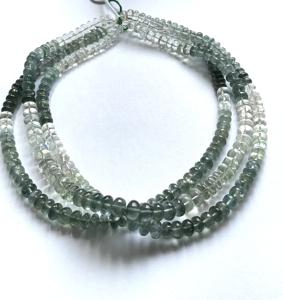 Cuentas Redondas Lisas de Musgo Natural Sombreado Color Aguamarina, Piedra Preciosa para la Elaboración de Joyería Fina - Product Image 6