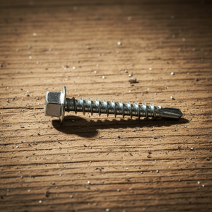 Vis autoperceuses à tête hexagonale TEK, acier au carbone zingué, fabricant vietnamien, classe 4.8 6.8, filetage grossier PDC, en pouces - Product Image 1