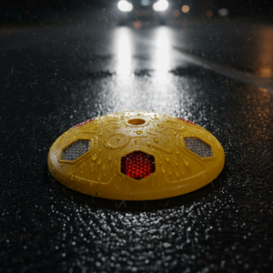 Ensemble de 50 clous de signalisation routière ronds Messi, produits de sécurité réfléchissants à haute visibilité pour les routes - Product Image 2
