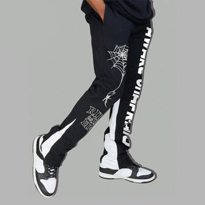 กางเกงวอร์มขาบานสำหรับผู้ชายกางเกงวอร์มทรงหลวมลำลองพิมพ์ลายออกแบบได้ตามต้องการ - Product Image 4