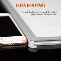 Boîte à lumière LED ultra-mince et légère à suspendre au mur, pour affiches de cinéma et photos, avec cadre en aluminium, pour intérieur