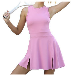 Meilleures ventes d'uniformes de tennis et de tennis de table personnalisés pour femmes, vente en gros à bas prix avec logo sur le devant et à la taille - Product Image 2