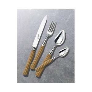 Nuevo Juego de Cubiertos de Acero Inoxidable de Diseño con Mango de Madera, Pulido Plateado, Estilo Lujoso - Product Image 5