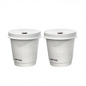 Gobelet à café en papier gaufré personnalisé 8oz/12oz avec couvercle pour emporter - Product Image 1