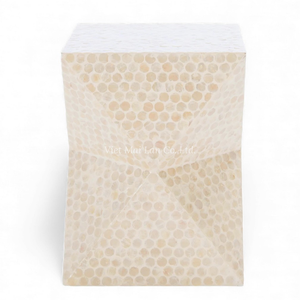 Tabourets faits à la main en nacre, incrustation de coquillages, meubles d'assise pour appartement - Product Image 2