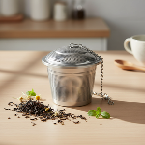 Infuseur à thé en acier inoxydable de qualité supérieure, réutilisable, 3008674Xl, style nordique, design anti-goutte, convient à la plupart des tasses et des théières - Product Image 2