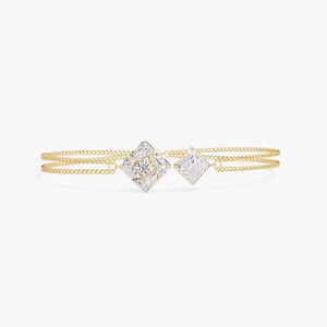 Bracelet en diamant Moissanite de style chic à la mode en or rose/blanc/jaune massif de 10k à 14k tailles personnalisables à quatre broches - Product Image 5