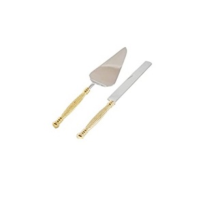 Ensemble de service et de couteaux à gâteau en laiton avec manche en marbre pour la maison et l'hôtel, service de coupe de Pizza pour la cuisine et le dessus de table - Product Image 5