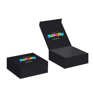 恒兴磁性礼品包装盒纸箱黑色刚性扁平豪华纸板盒纸质礼品盒