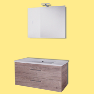 Mobile da bagno sospeso di fabbricazione italiana con lavandino e molla a specchio dimensioni l65 xp47xh50 cm confezione 1 - Product Image 2